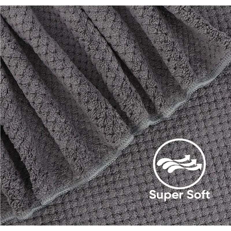 Microfiber Bath Towel Set Ultra Soft Quick Dry Absorbent Towels Pack 1