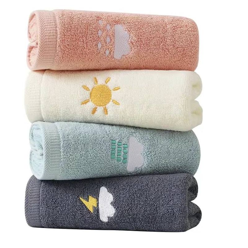 Cotton Hand Towel Set Soft Absorbent Bathroom Towels Pack Quick Dry 0