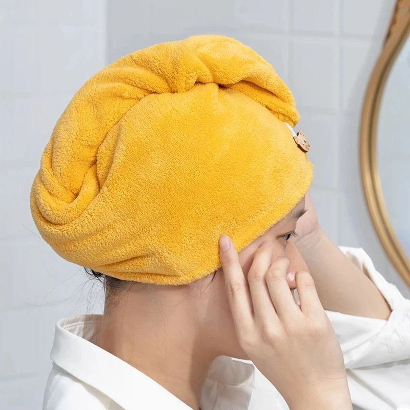 Microfiber Hair Towel Wrap Quick Dry Hair Turban Absorbent Hair Towel 2