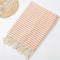 Luxury Turkish Cotton Beach Towel Oversized Striped Tassel Bath Wrap 7
