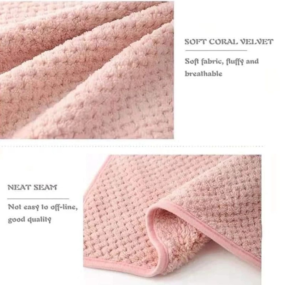 Premium Microfiber Quick Dry Towel Soft Absorbent Pineapple Grid Hand Towel 3