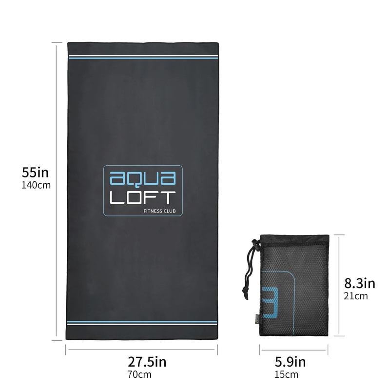 Aqua Microfiber Quick Dry Travel Towel Lightweight Compact Sports Towel 6