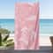 Cute Turtle Beach Towel Pink Quick Dry Lightweight Summer Travel Towel 0