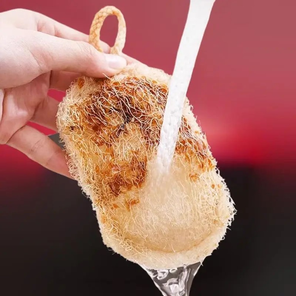 Natural Luffa Dish Sponge Set Eco Friendly Kitchen Scrubber Pads 6 Pack 5