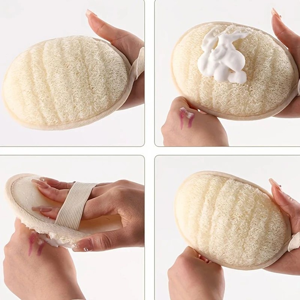 Natural Loofah Body Scrubber Soft Exfoliating Shower Sponge Skin Care Pad 2