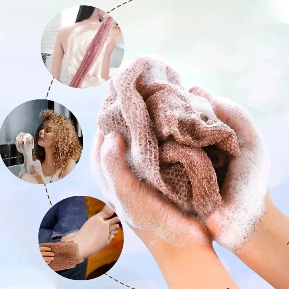 African Net Bath Sponge Exfoliating Mesh Body Scrubber Long Stretch Washcloth 3