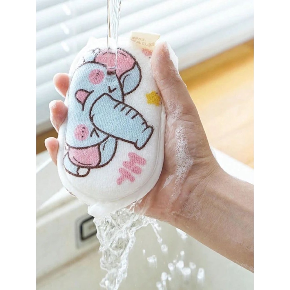 Baby Bath Sponge Brush Soft Cartoon Shower Loofah Gentle Newborn Bath Scrubber 0