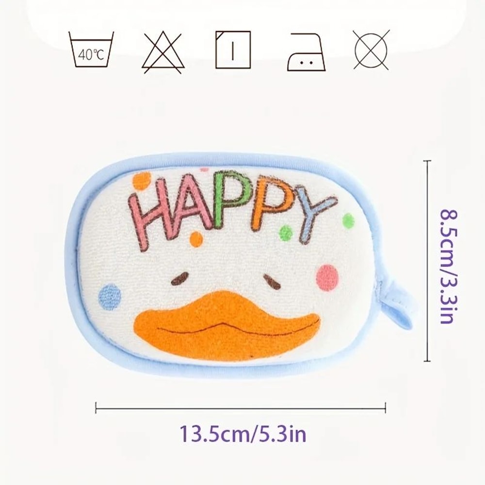 Cartoon Baby Bath Sponge Brush Soft Kids Bath Scrubber Gentle Cleaning 1