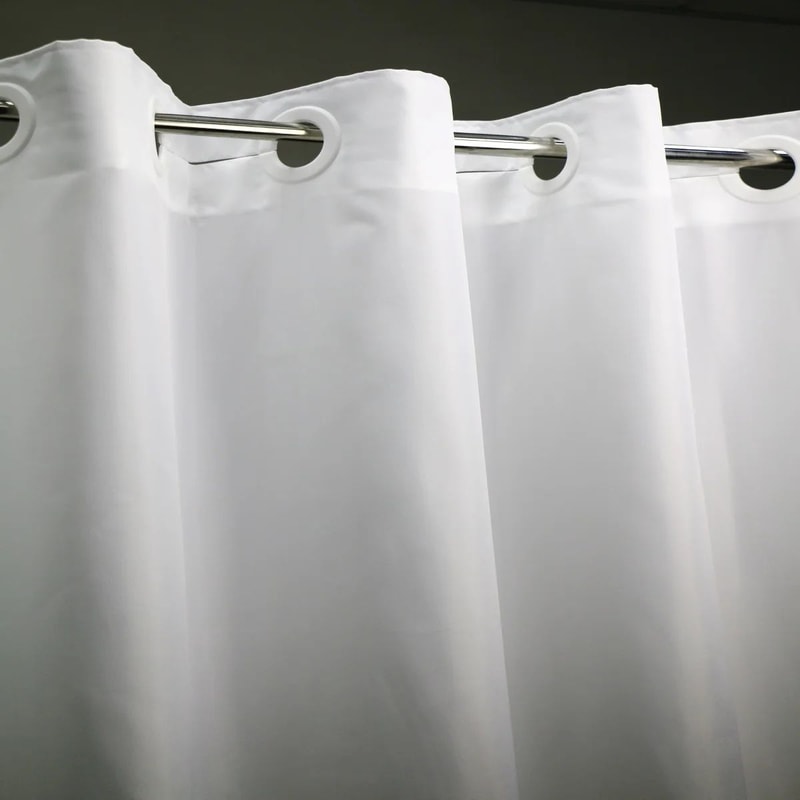 No Hook Shower Curtain Hotel Quality Fabric Waterproof Bathroom Curtain 3