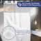 Double Layer Shower Curtain With Snap In Liner Waterproof Hookless Bathroom Curtain 2