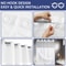 Double Layer Shower Curtain With Snap In Liner Waterproof Hookless Bathroom Curtain 4