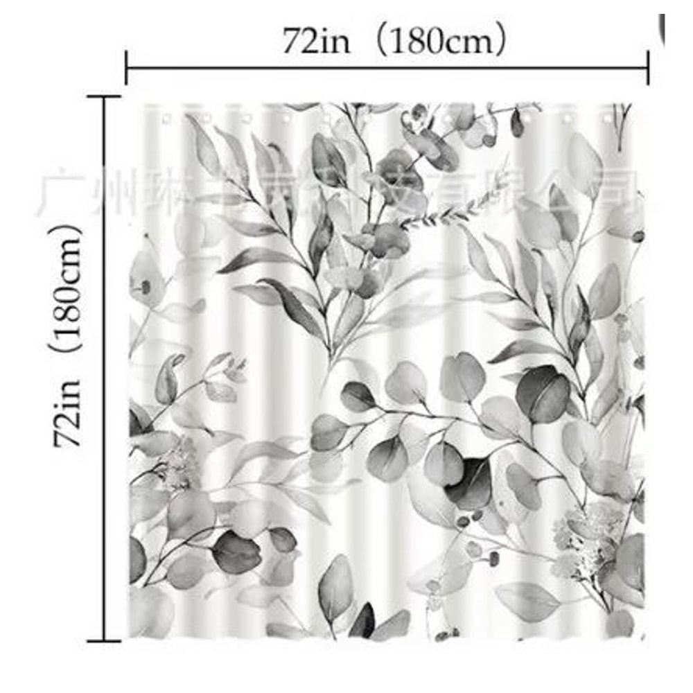 Double Layer Shower Curtain With Snap In Liner Waterproof Hookless Bathroom Curtain 7