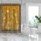Retro Floral Shower Curtain Yellow Bathroom Curtain Waterproof Mildew Resistant 1
