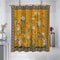 Retro Floral Shower Curtain Yellow Bathroom Curtain Waterproof Mildew Resistant 6