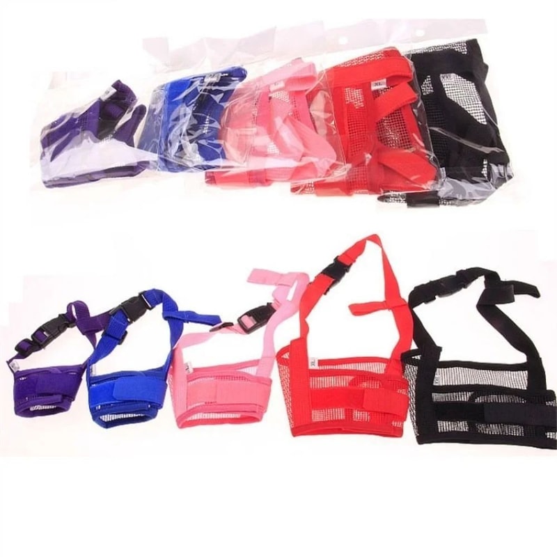 Adjustable Dog Muzzle Breathable Anti Bark Dog Muzzle Soft Mesh Pet Muzzle 1