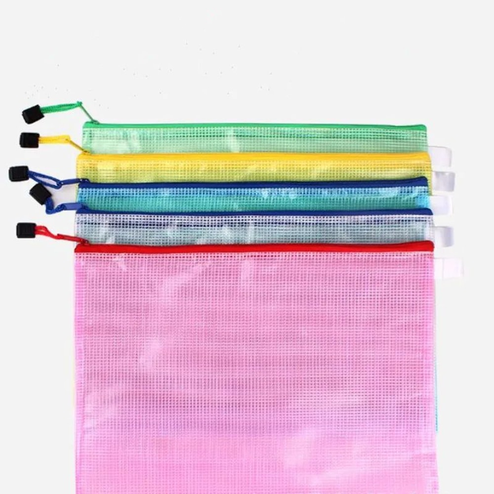 Waterproof Zipper File Folder Document Organizer Plastic Storage Bag 15