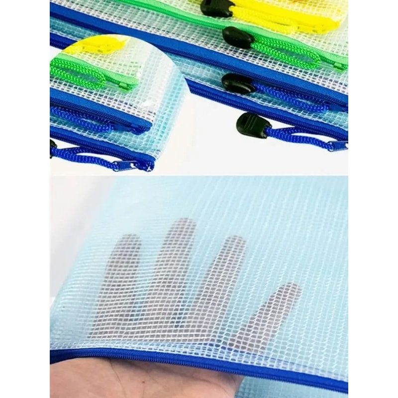 Waterproof Zipper File Folder Document Organizer Plastic Storage Bag 4