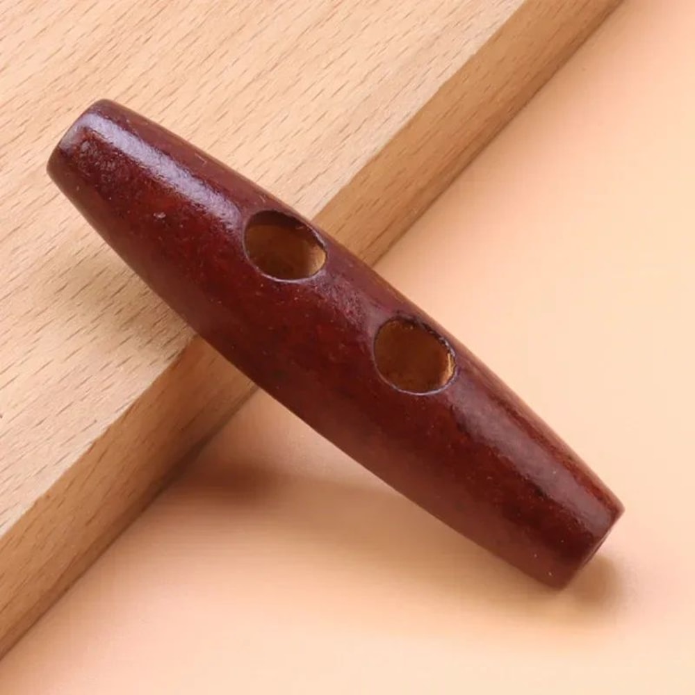 Wooden Horn Toggle Buttons Set Coat Sewing Buttons DIY Clothing Accessories 17
