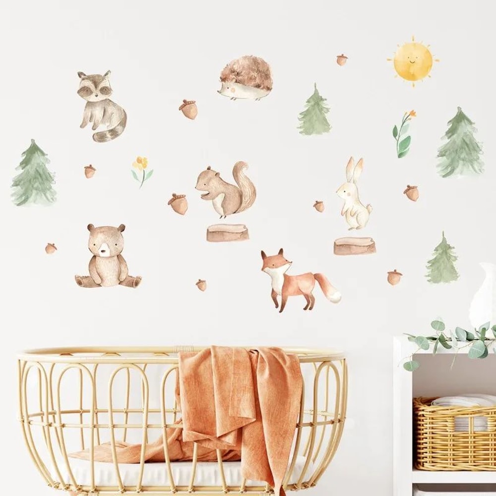 Cartoon Rabbit Wall Stickers Kids Room Nursery Wall Decals Cute Bunny Decor 3