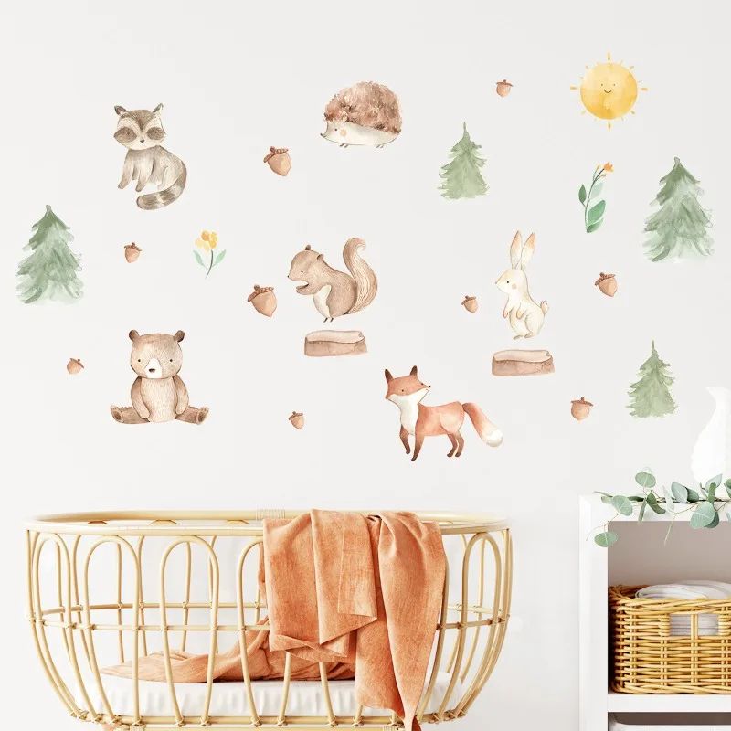 Cartoon Rabbit Wall Stickers Kids Room Nursery Wall Decals Cute Bunny Decor 3