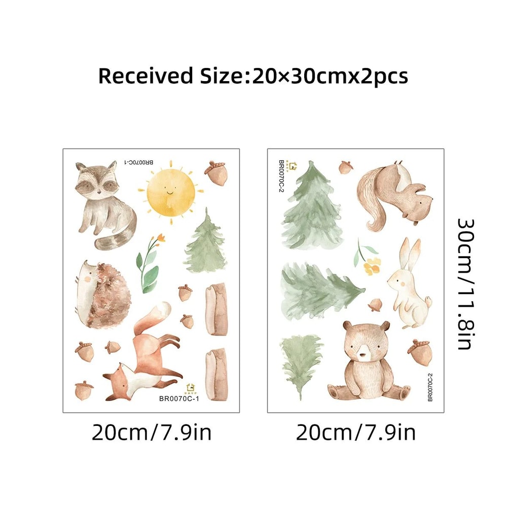 Cartoon Rabbit Wall Stickers Kids Room Nursery Wall Decals Cute Bunny Decor 5