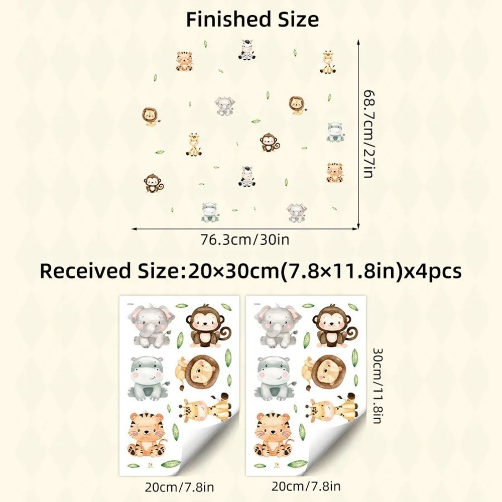 Cartoon Rabbit Wall Stickers Kids Room Nursery Wall Decals Cute Bunny Decor 9