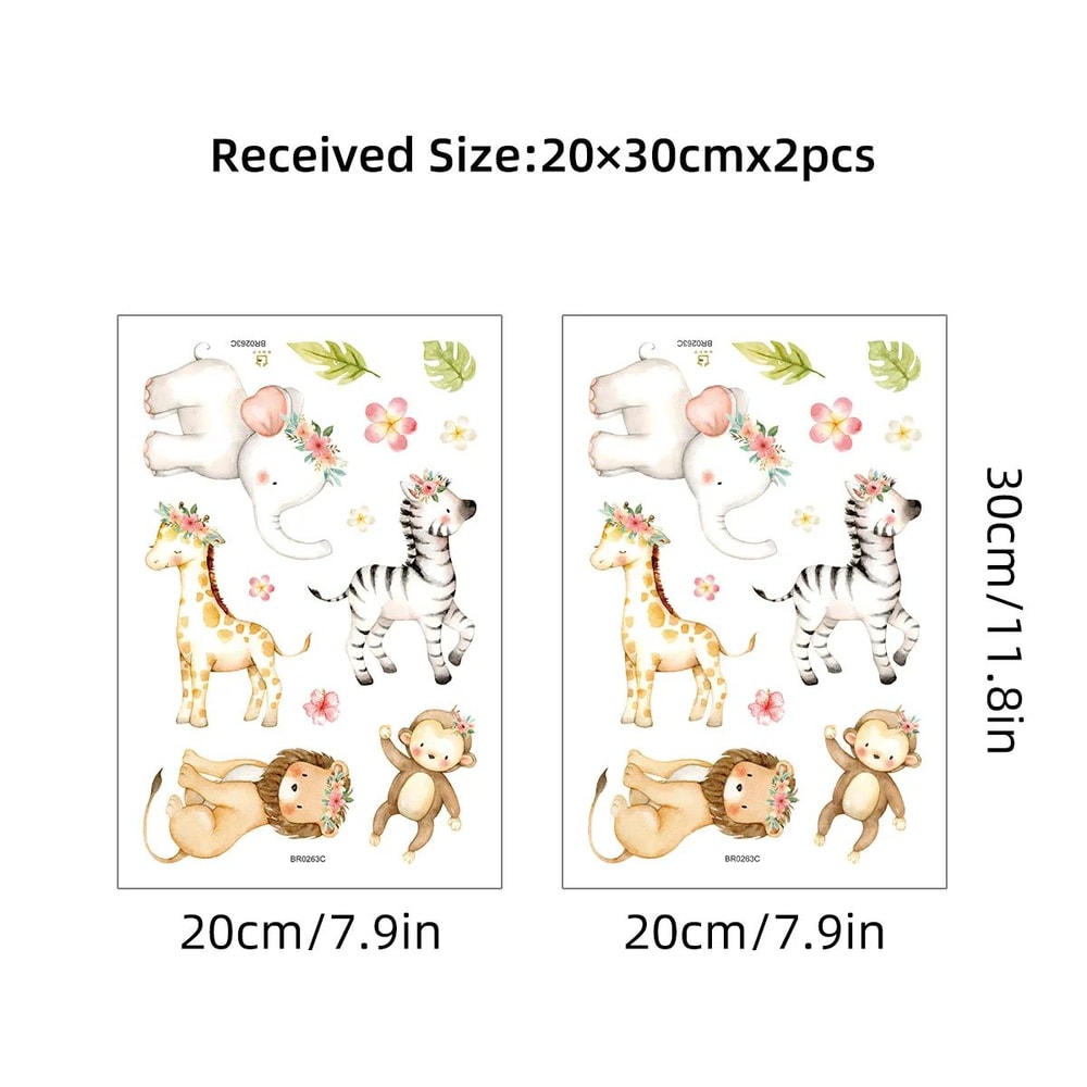 Cartoon Rabbit Wall Stickers Kids Room Nursery Wall Decals Cute Bunny Decor 14