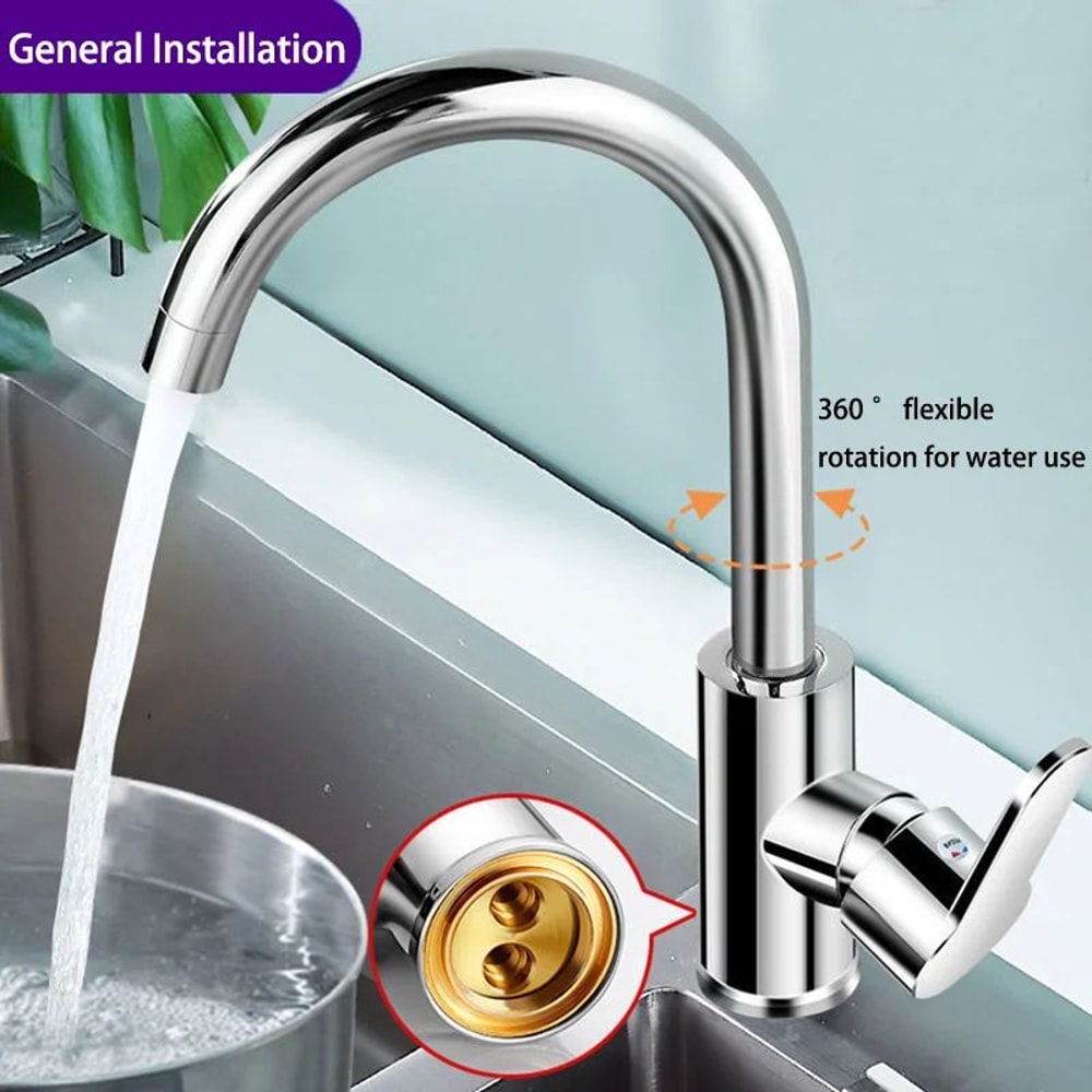 Stainless Steel Kitchen Faucet Hot And Cold Sink Faucet Dual Control Mixer Tap 0