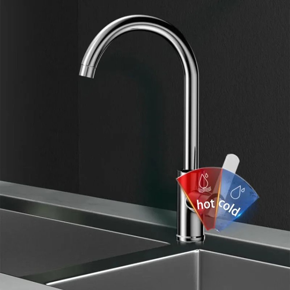 Stainless Steel Kitchen Faucet Hot And Cold Sink Faucet Dual Control Mixer Tap 1