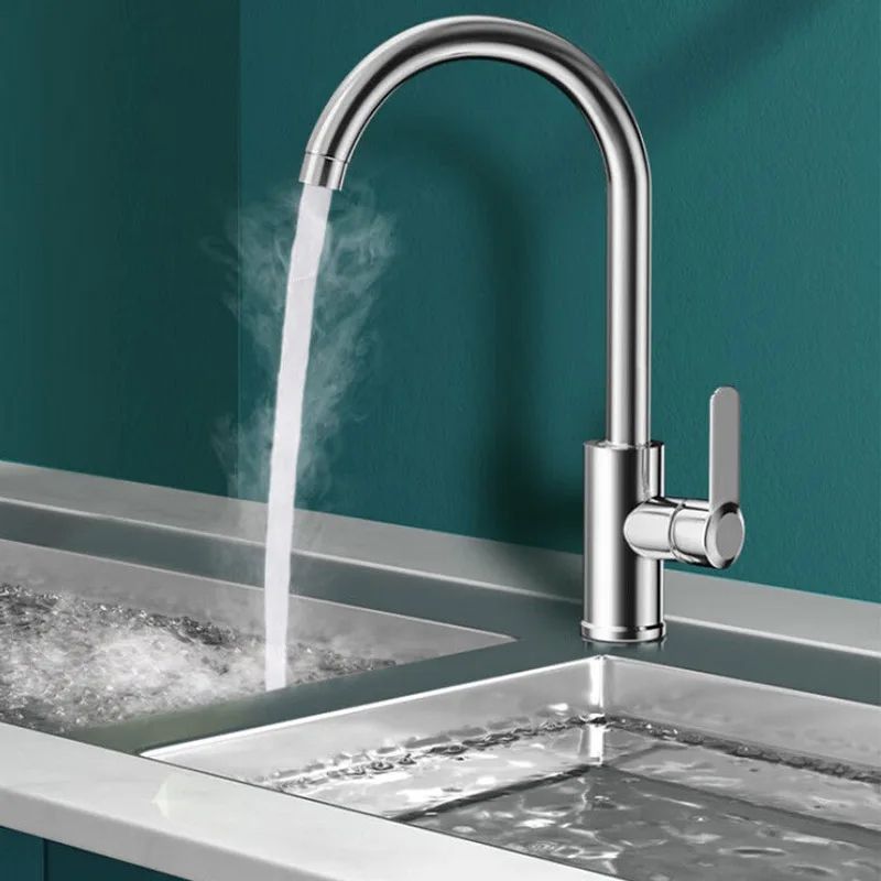 Stainless Steel Kitchen Faucet Hot And Cold Sink Faucet Dual Control Mixer Tap 2