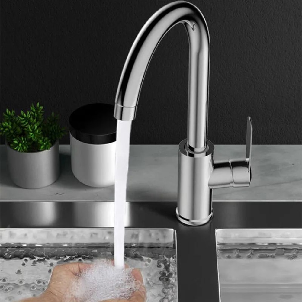 Stainless Steel Kitchen Faucet Hot And Cold Sink Faucet Dual Control Mixer Tap 3