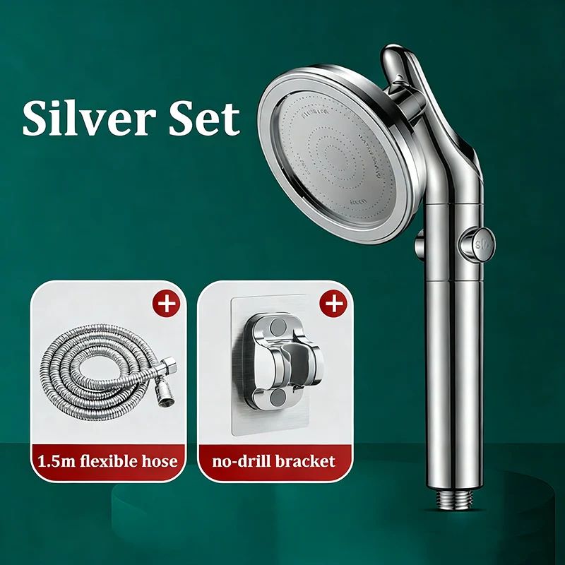 Dual Shower Head Set Handheld And Overhead High Pressure Shower Head 9