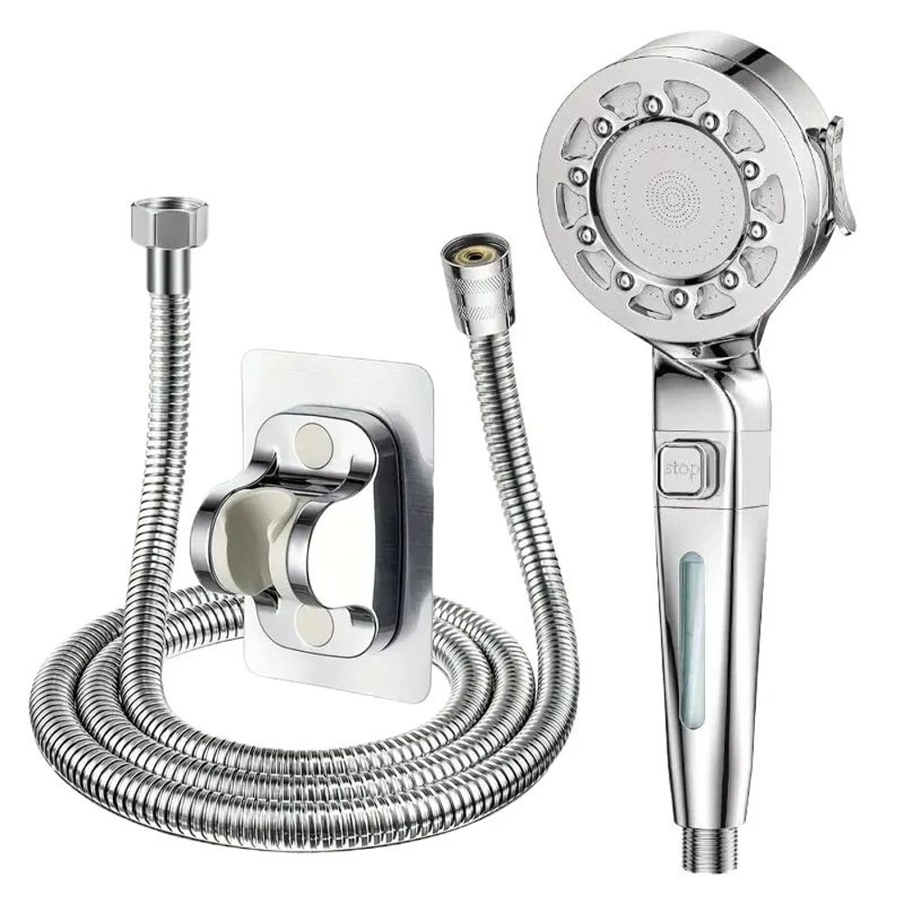 High Pressure Shower Head With Filter 4 Mode Adjustable Water Saver 10