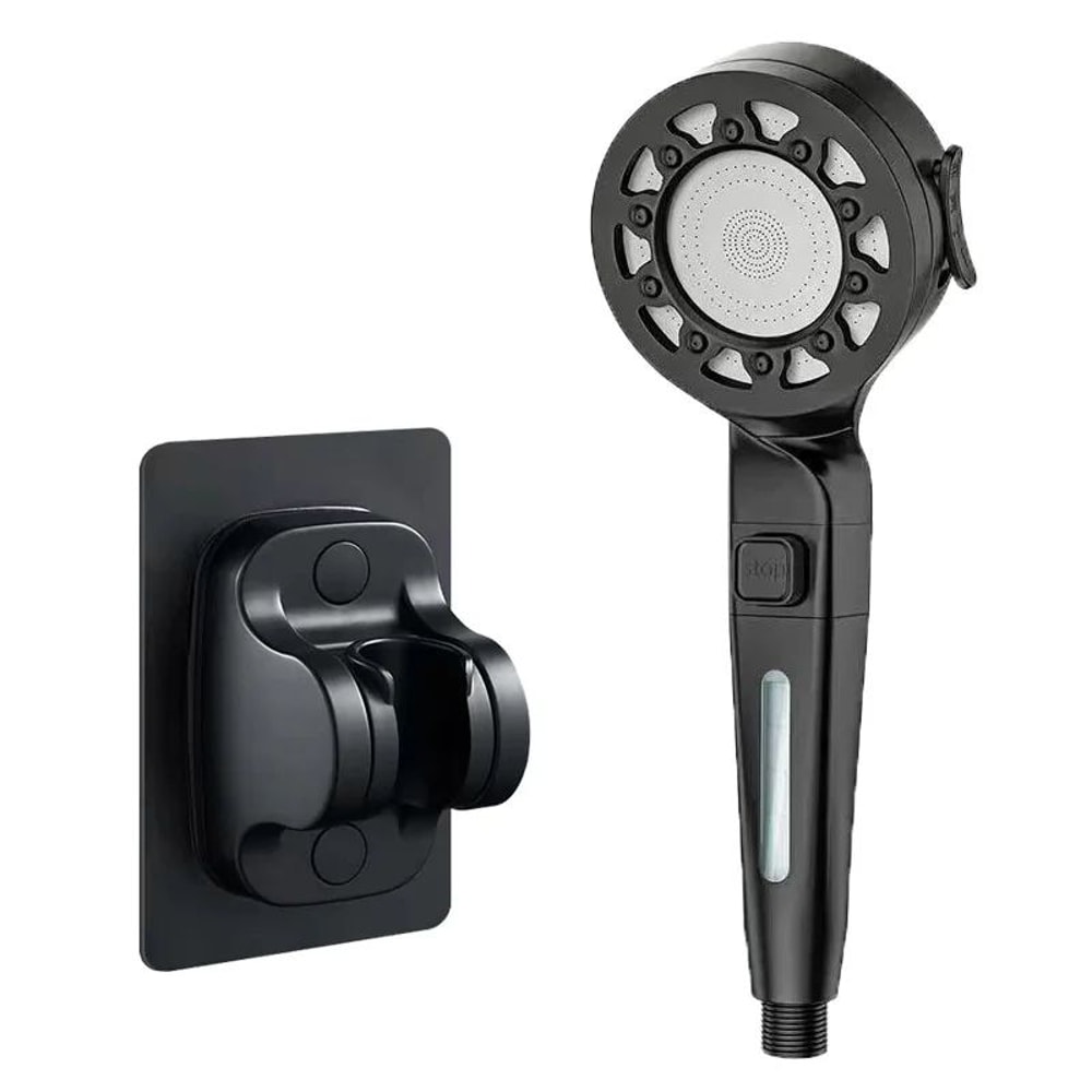 High Pressure Shower Head With Filter 4 Mode Adjustable Water Saver 12