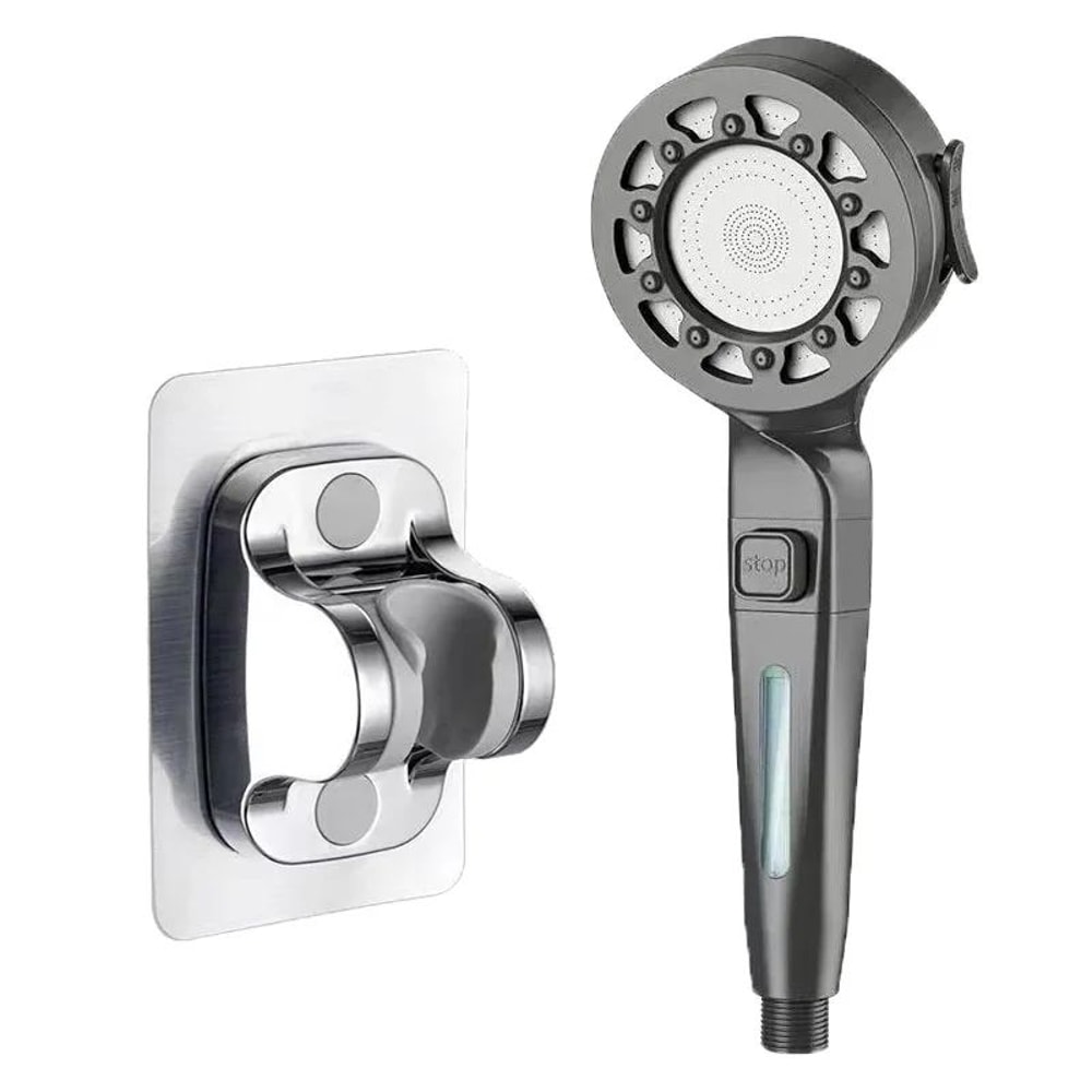 High Pressure Shower Head With Filter 4 Mode Adjustable Water Saver 15