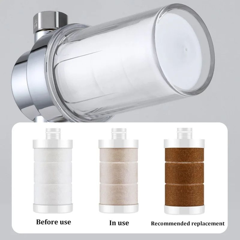 Universal Shower Head Water Filter Chlorine Removal Purifier With Replaceable Cartridge 3