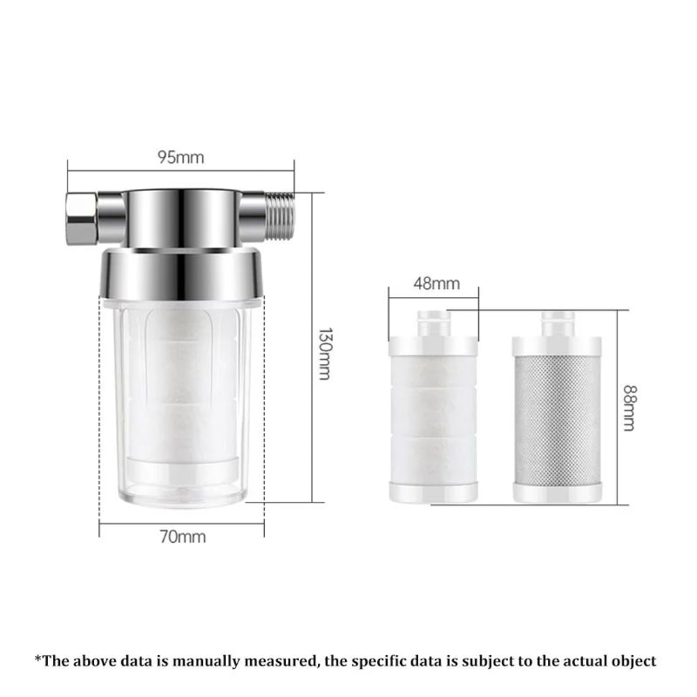 Universal Shower Head Water Filter Chlorine Removal Purifier With Replaceable Cartridge 5