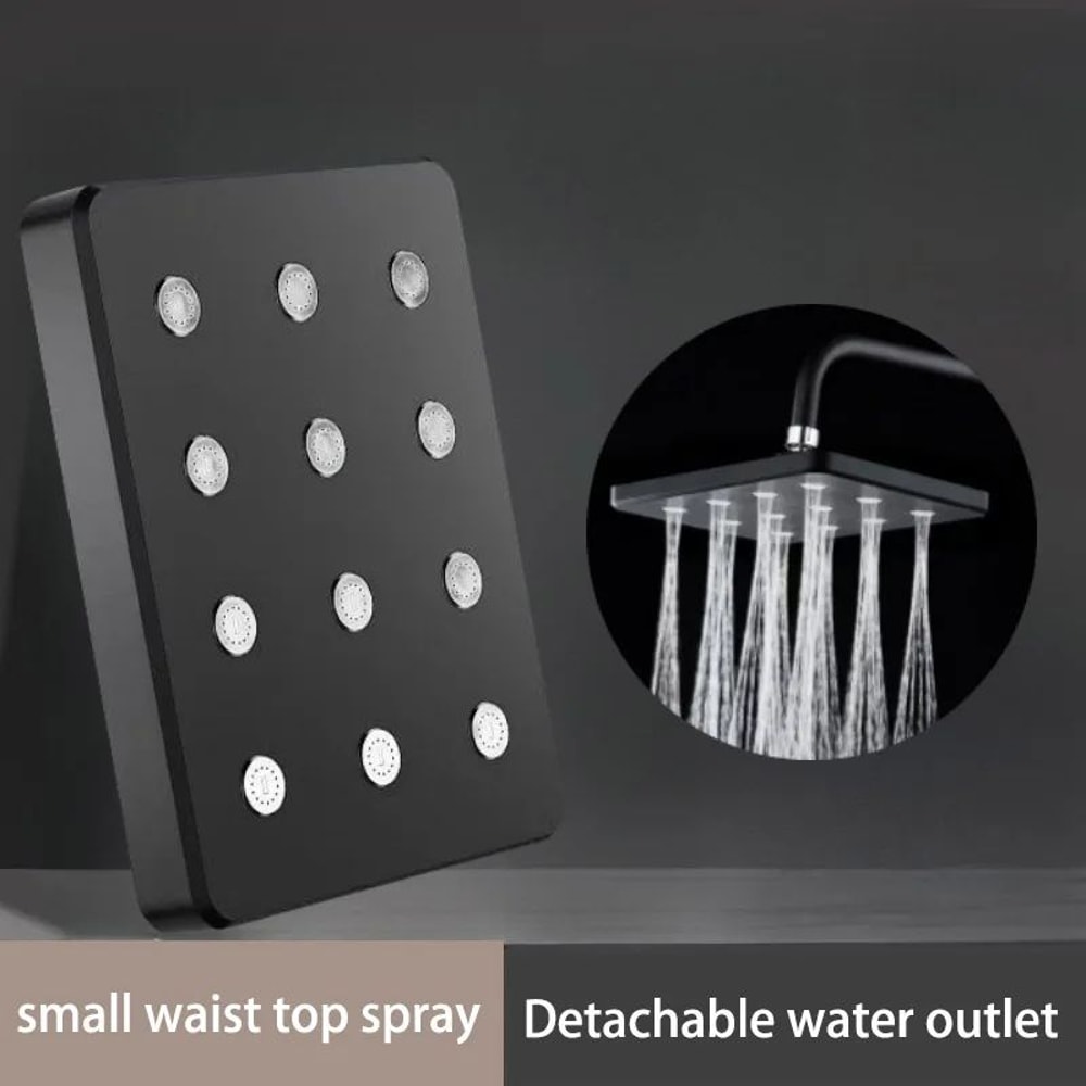 High Pressure Rainfall Shower Head Large Top Spray Universal Bathroom Set 0