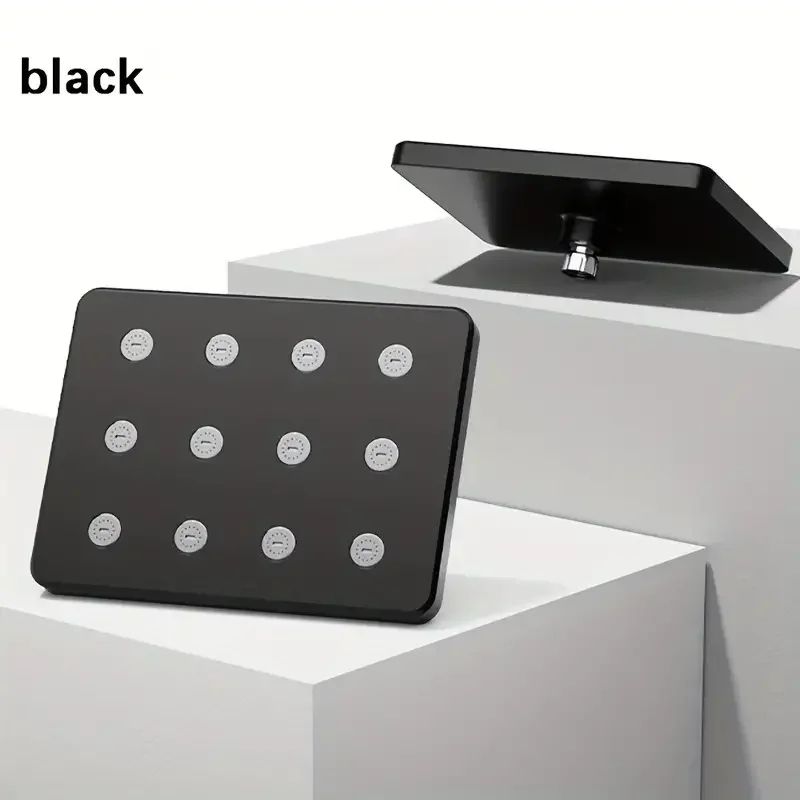 High Pressure Rainfall Shower Head Large Top Spray Universal Bathroom Set 6