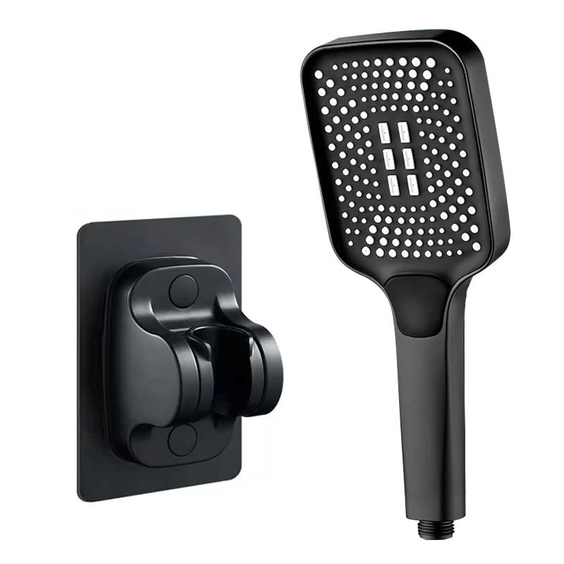 High Pressure Rainfall Shower Head Square Large Outlet Adjustable Set 8