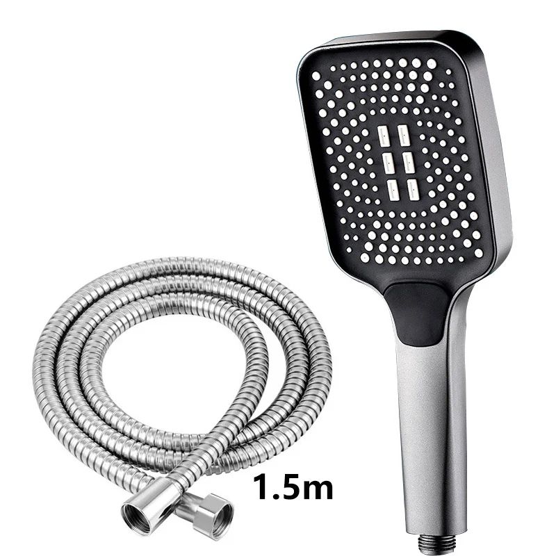 High Pressure Rainfall Shower Head Square Large Outlet Adjustable Set 11