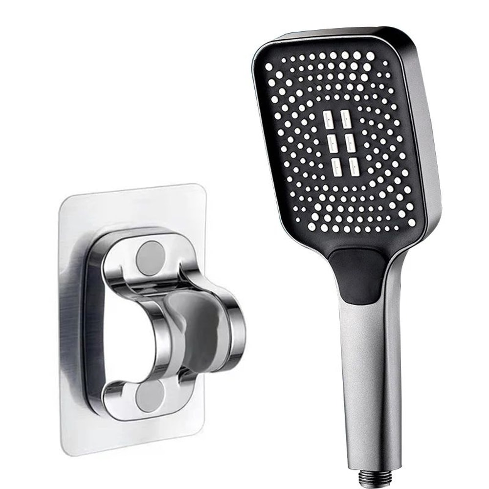 High Pressure Rainfall Shower Head Square Large Outlet Adjustable Set 12