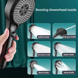 high pressure shower head 6 mode adjustable multifunction handheld
