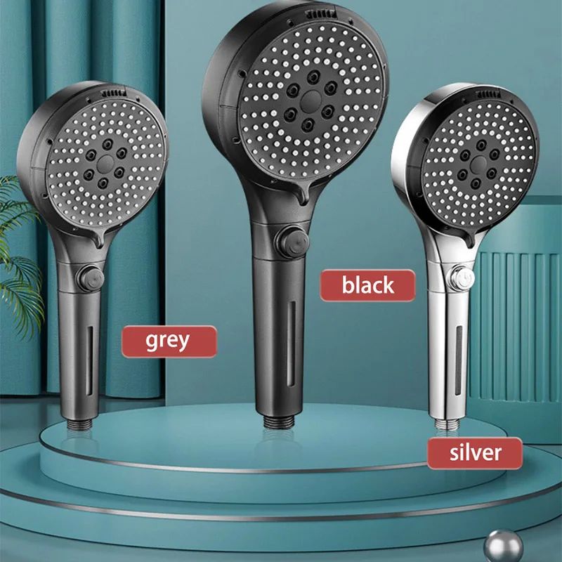 High Pressure Shower Head 6 Mode Adjustable Multifunction Handheld 1
