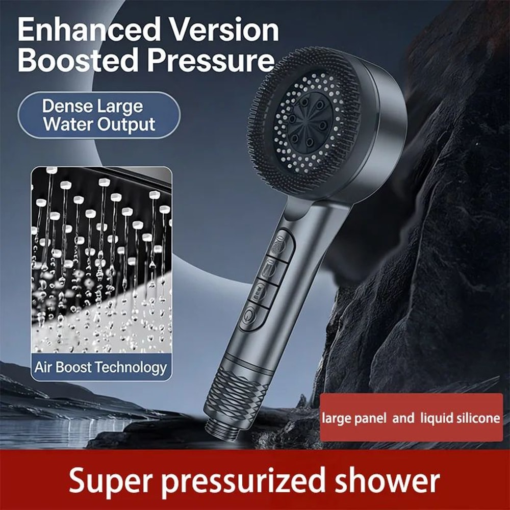 High Pressure Handheld Shower Head 4 Mode Adjustable Bathroom Set 3