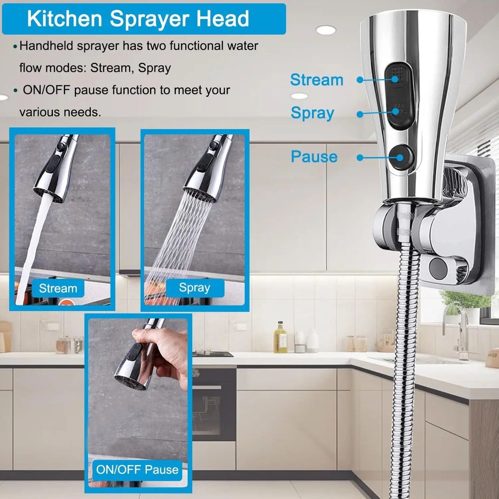 Universal Faucet Shower Extender Kit For Sink And Basin 1