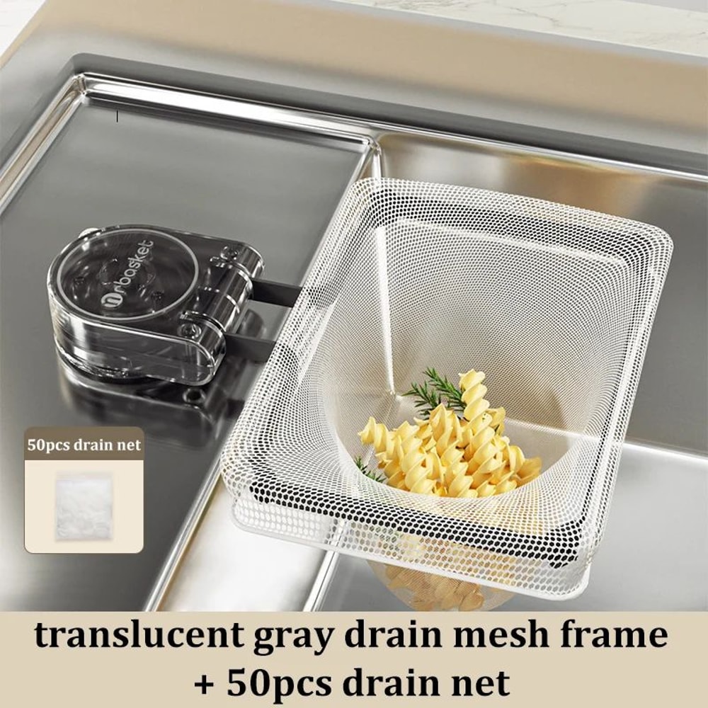 Kitchen Sink Drain Filter Rack With Suction Cup Holder 11