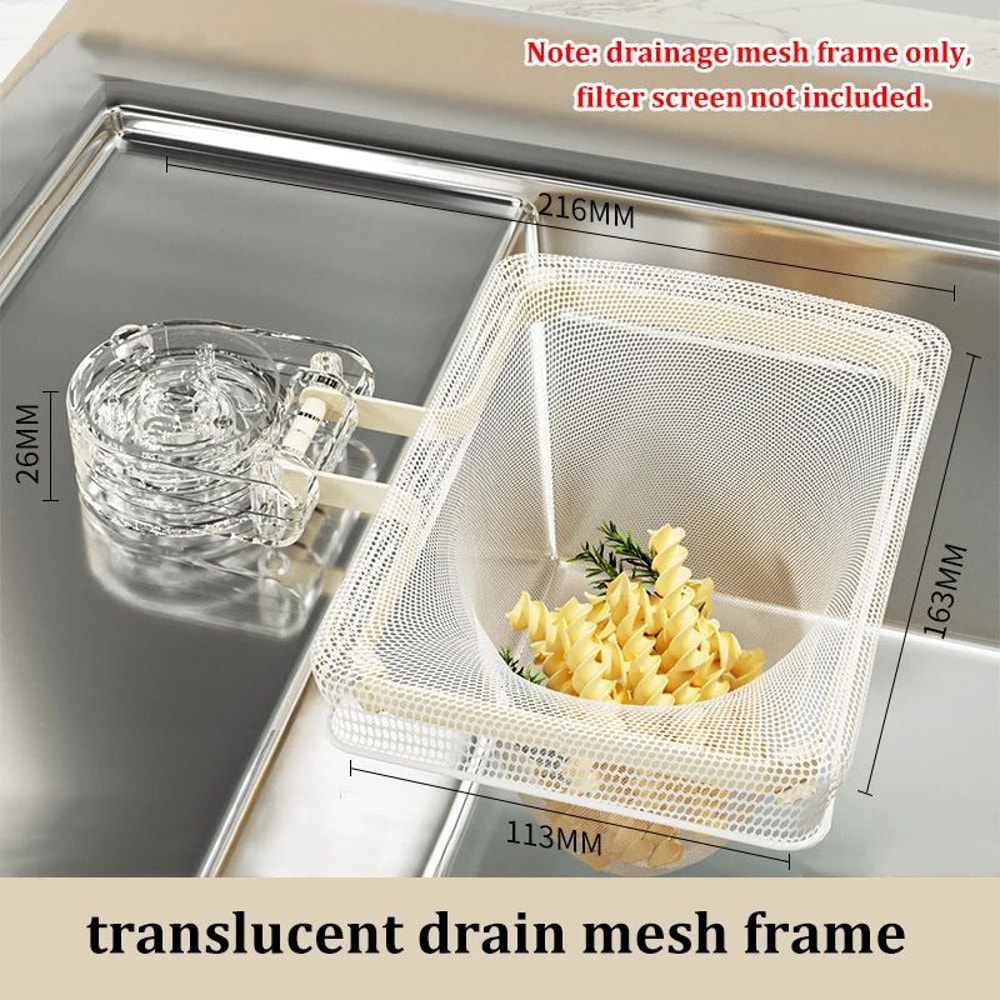 Kitchen Sink Drain Filter Rack With Suction Cup Holder 6