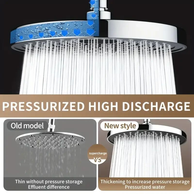 High Pressure Rainfall Shower Head Large Flow Bathroom Sprayer 4