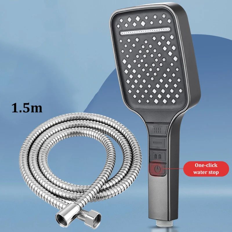 High Pressure Shower Head 7 Mode Adjustable Water Saving Shower Set 11